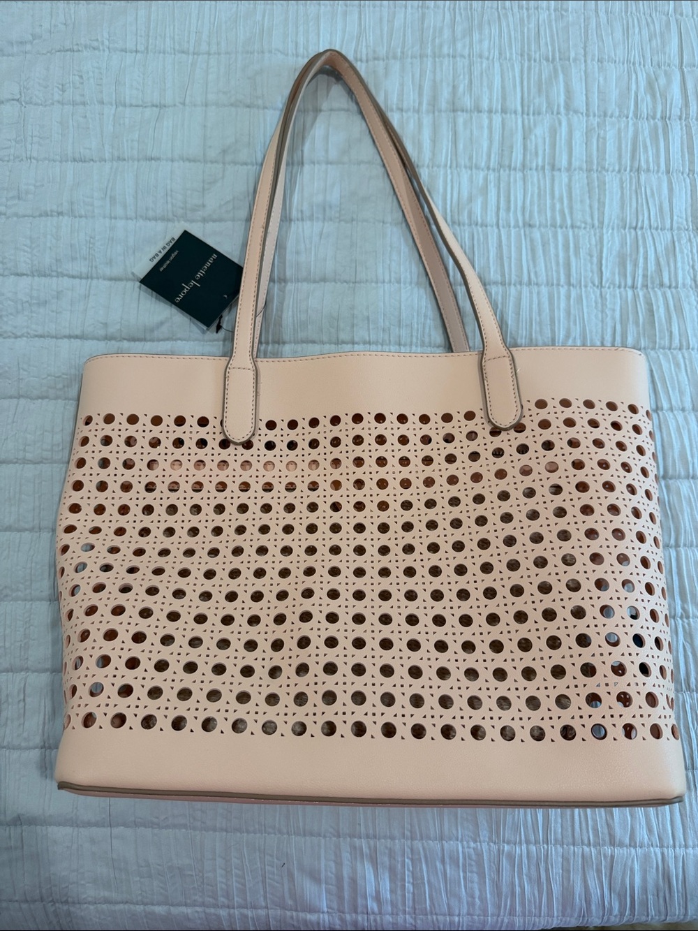 Nanette Lepore Peach Perforated Tote